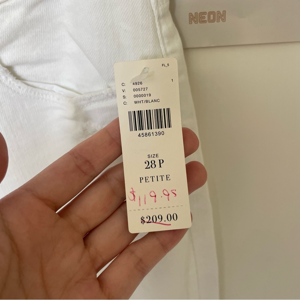 PAIGE Bright White Destructed Jeans - Picture 4 of 7